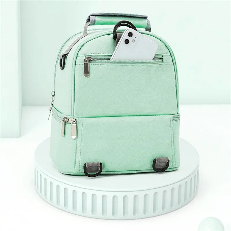 Insulated Double-Layer Mommy Bag — Large Capacity Travel & Picnic Baby Food Handbag