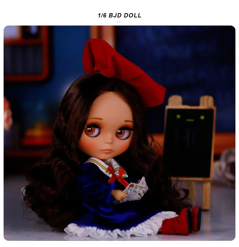 ICY DBS Blyth 1/6 Joint Doll – 30cm Tan Skin Matte Face BJD Girl Doll Toy Gift