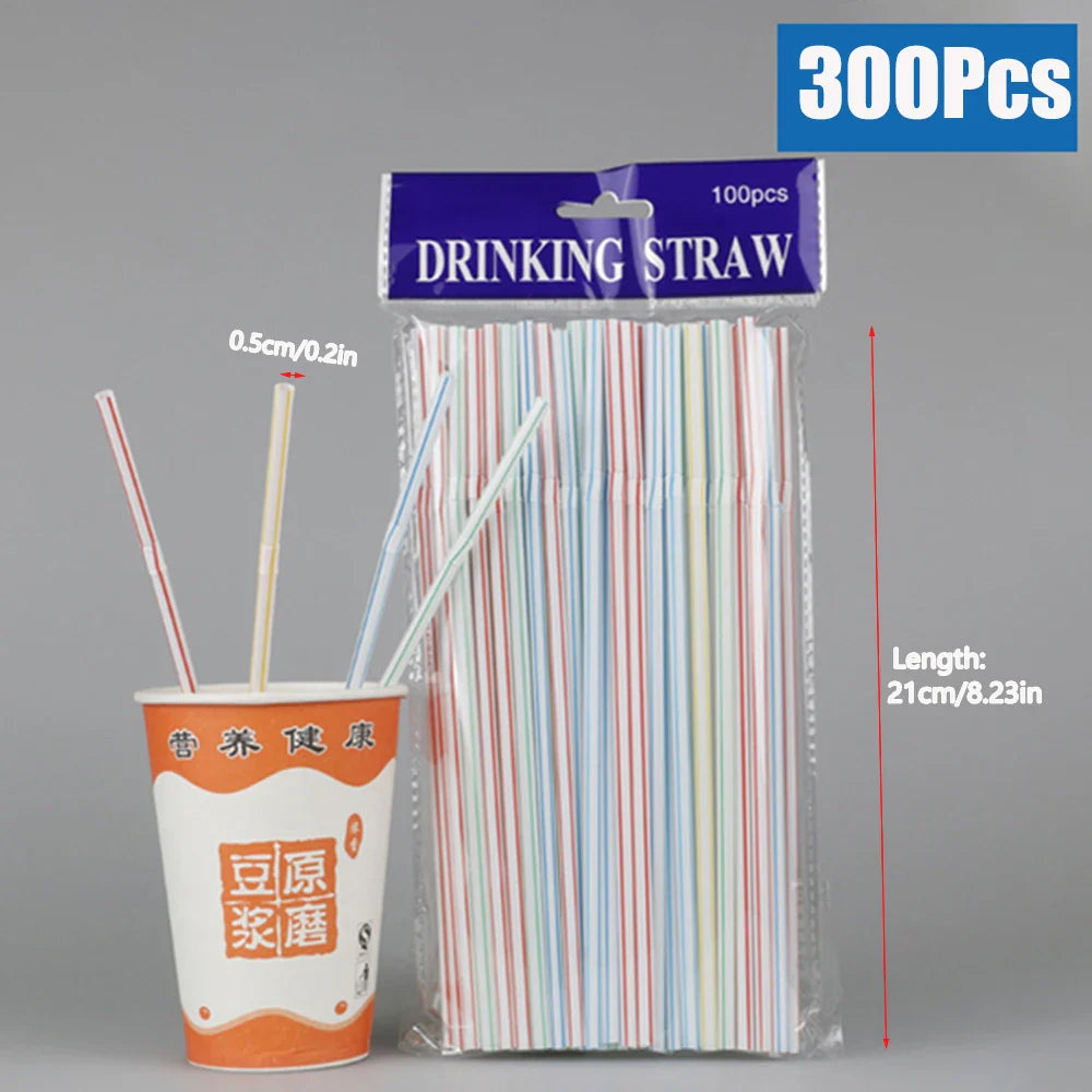 50-3000Pcs Multicolor Drinking Straws - Black Beverage Straws for Milk Tea, Bar, Party, Wedding & Kitchen Accessories