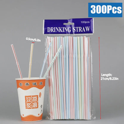 50-3000Pcs Multicolor Drinking Straws - Black Beverage Straws for Milk Tea, Bar, Party, Wedding & Kitchen Accessories