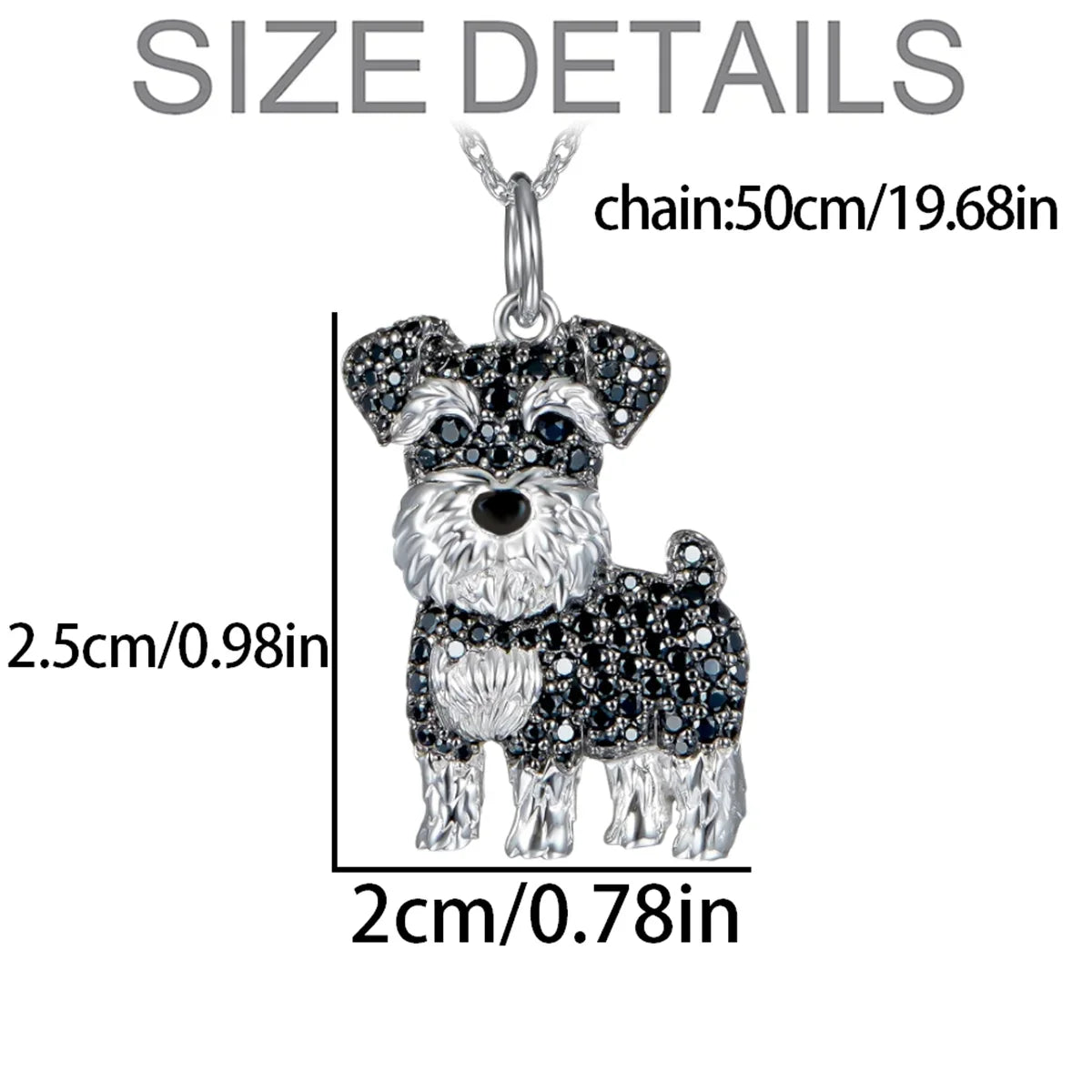 Schnauzer Dog Pendant Necklace – Cute & Elegant Puppy Jewelry for Women, Perfect Gift for Dog Lovers