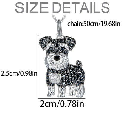 Schnauzer Dog Pendant Necklace – Cute & Elegant Puppy Jewelry for Women, Perfect Gift for Dog Lovers