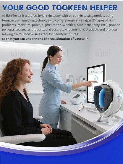 3D AI Facial Skin Analyzer — Professional 8-Spectrum Device for Skin Analysis and Problem Detection