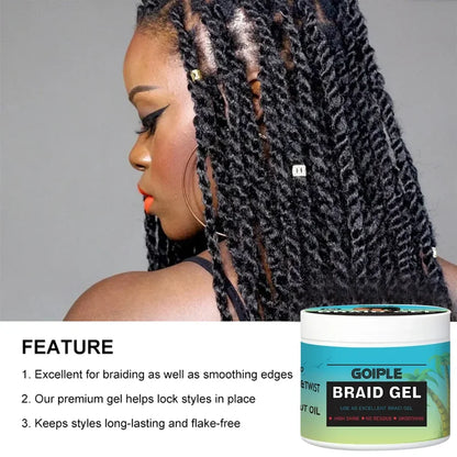 Tea Tree Mint Braid Styling Gel 100g - Edge Control, Frizz Smoothing & Loc Styling Pomade