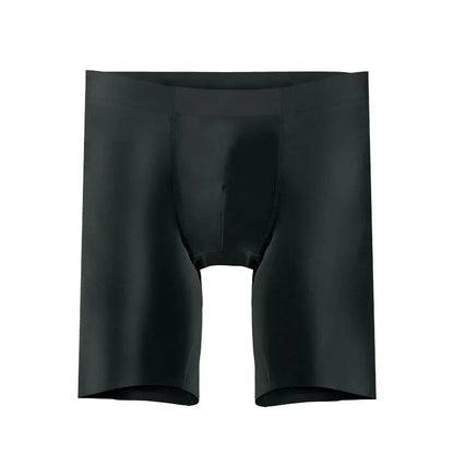 Men’s Modal Seamless Boxer Briefs – Long Leg Sports Underwear, Wear-Resistant Extended Fit, Breathable Large Size Comfort Shorts
