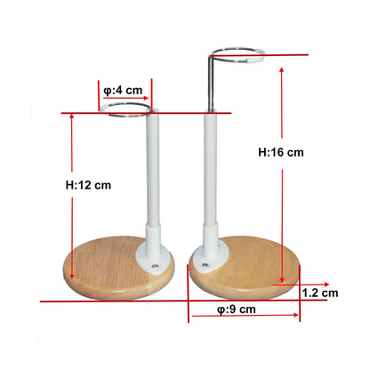 Wooden Base Doll Stand – Adjustable Plastic Support Holder for Figures & Action Models