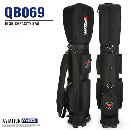 PGM Ultra-Light Golf Bag with Wheels QB069 – Large Capacity Sport & Aviation Bag with Multifunctional Ball Storage