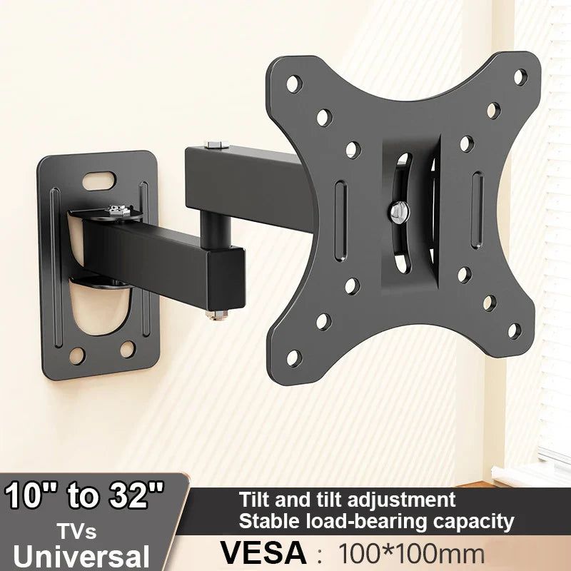 Full Motion TV Wall Mount – Swivel, Tilt & Extend Bracket for 10–32in Flat & Curved TVs