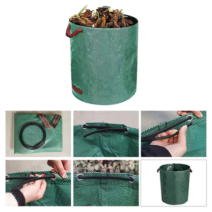 60L-500L Reusable Garden Bag – Large Capacity Foldable Leaf Sack, Garden Trash Waste Container & Storage