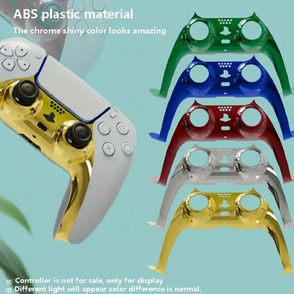 PS5 Glossy Chrome Controller Shell - DIY Replacement Cover for PS5 Slim