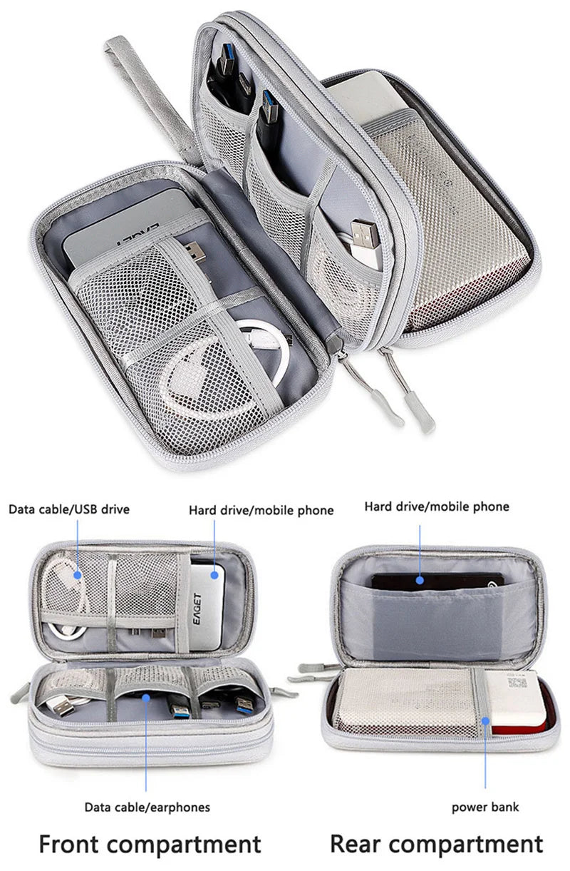 Waterproof Travel Cable Organizer Bag – Portable Digital Storage Pouch for Electronic Accessories