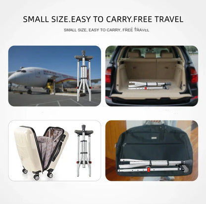 Aluminum Alloy Detachable Foldable Underarm Crutches — Armpit Walking Stick Mobility Aid for Elderly & Disabled