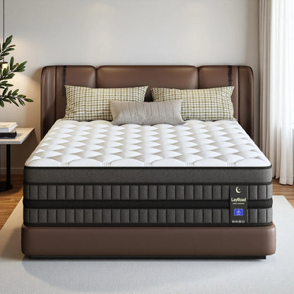 Full-Size Hybrid Mattress - 12/14-Inch Medium-Firm Gel Memory Foam with Pocketed Springs, Bed-in-a-Box Comfort