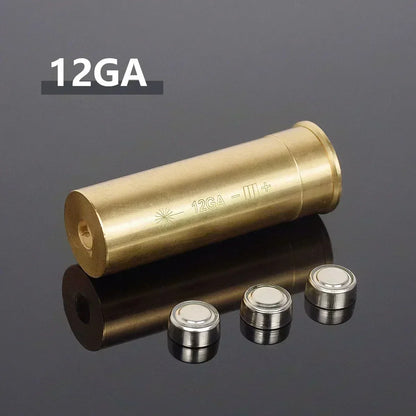 Multi-Caliber Laser Bore Sighter — 12GA, 20GA, 5.45x39, 7.62x39, 9x19mm, .223, .308, .338 Training Cartridge