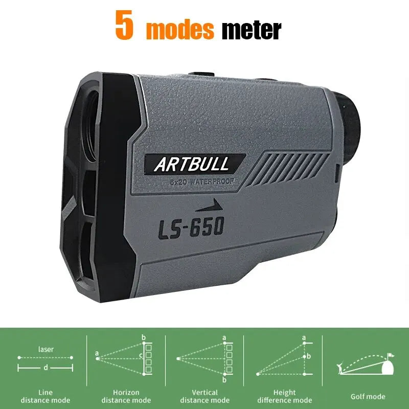 1000m Laser Rangefinder Hunting Outdoor - 650m Golf Rangefinder Telescope with Flag-Lock Slope Adjusted Distance Meter
