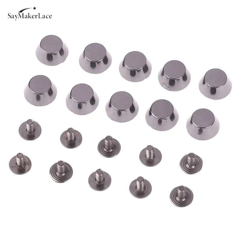 10 Sets Metal Bag Bottom Rivets – DIY Leather Stud Feet Studs for Bag Wear Protection, Strap & Belt Accessories Hardware Kit