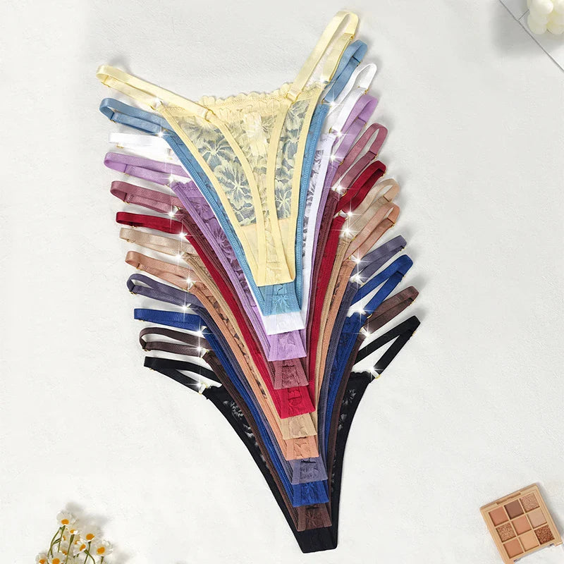 12-Pack Women’s Low Rise G-String Thongs — Sexy Breathable Comfortable Panties
