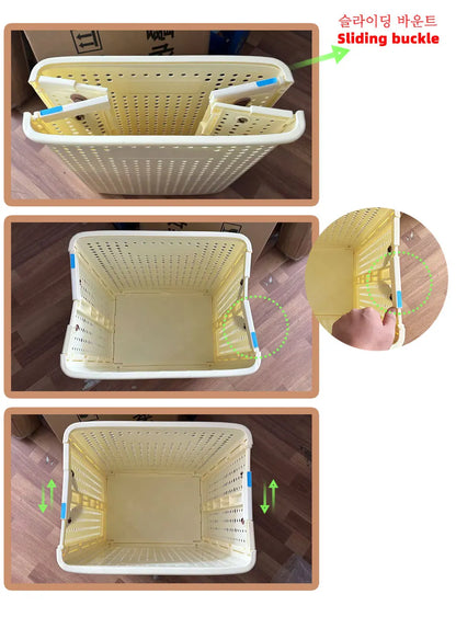 Foldable Laundry Hamper with Wheels — Portable Clothes Basket for Washing & Storage