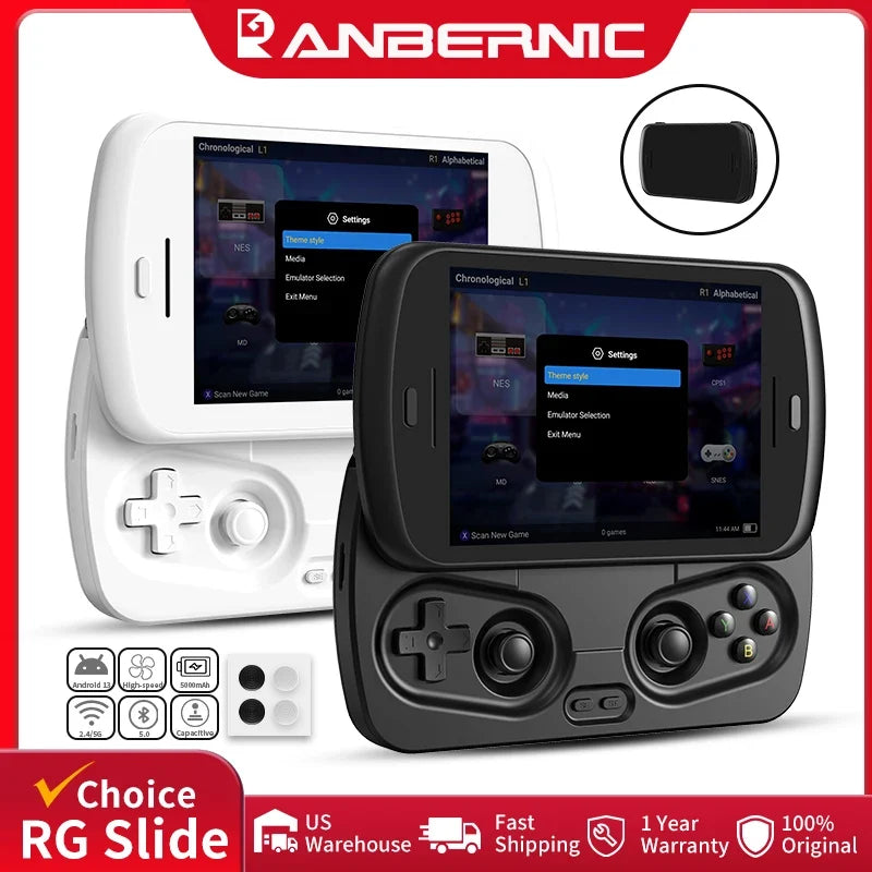 Anbernic RG Slide Retro Handheld Game Console - 4.7" LTPS In-Cell Android Gaming Player with AI Assistant & 1080P Output