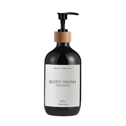 Kitchen Sink Soap Dispenser Bottle with Waterproof Labels – Refillable Dish Pump for Countertop