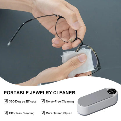 Portable Household Cleaning Machine – 450ML Vibration Cleaner for Rings, Glasses, Makeup Brushes & Jewelry