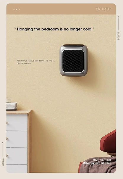 2025 Mini Space Heater – 800W Energy-Saving, Fast 3s Heating, Quiet Home & Office Hot Air Blower