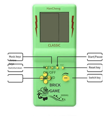 Mini Handheld Game Console | Built-in 23 Games & 80 Classic Tetris Retro Player for Kids