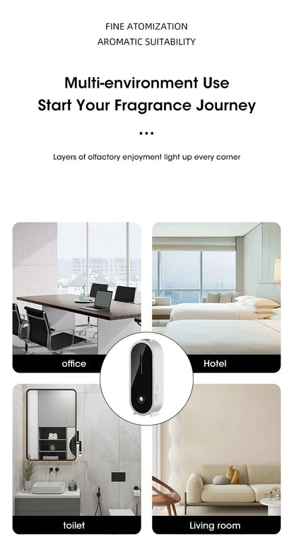 Automatic Fragrance Sprayer - USB Ambient Light, Wall-Mounted Aromatherapy Machine for Home & Commercial Use
