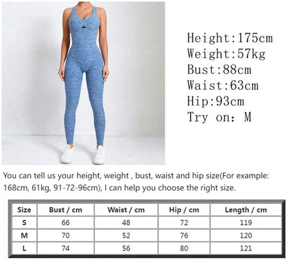 Women’s Black Sporty Jumpsuit – 2025 Workout Yoga Gym Set with Push-Up Fitness Overalls