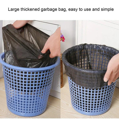 100pcs Black Household Rubbish Bags for Bathroom, Kitchen, and Trash Can - Disposable Plastic Garbage Bags
