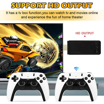 NEW 128GB X9 PRO Retro Game Console — TV Video Game Stick with 45+ Emulators for PS1, PSP, NDS, N64 & 40,000+ Games, 2.4G Dual Controllers
