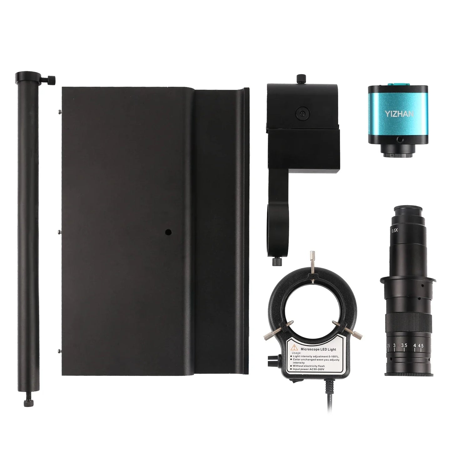 4K 48MP HDMI USB Industrial Microscope Camera – 1-130X/150X/180X Zoom C Lens for Soldering & Repair