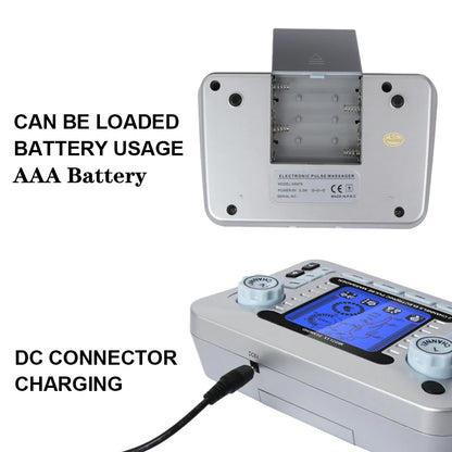 12 Modes Digital Electric Pulse Massager – TENS EMS Muscle Stimulator for Pain Relief & Body Therapy