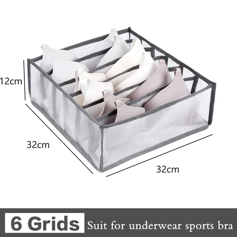 Underwear & Clothing Organizer Storage Box – Sports Bra, Socks & Panties Drawer Divider for Wardrobe & Cabinet Organization