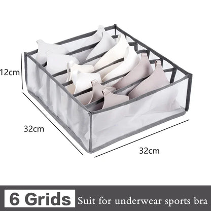 Underwear & Clothing Organizer Storage Box – Sports Bra, Socks & Panties Drawer Divider for Wardrobe & Cabinet Organization
