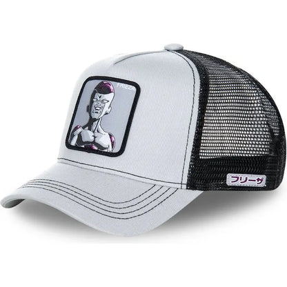 Dragon Ball Son Goku Embroidered Cap - Adjustable Hip Hop Trucker Mesh Sun Visor Hat for Men & Travel
