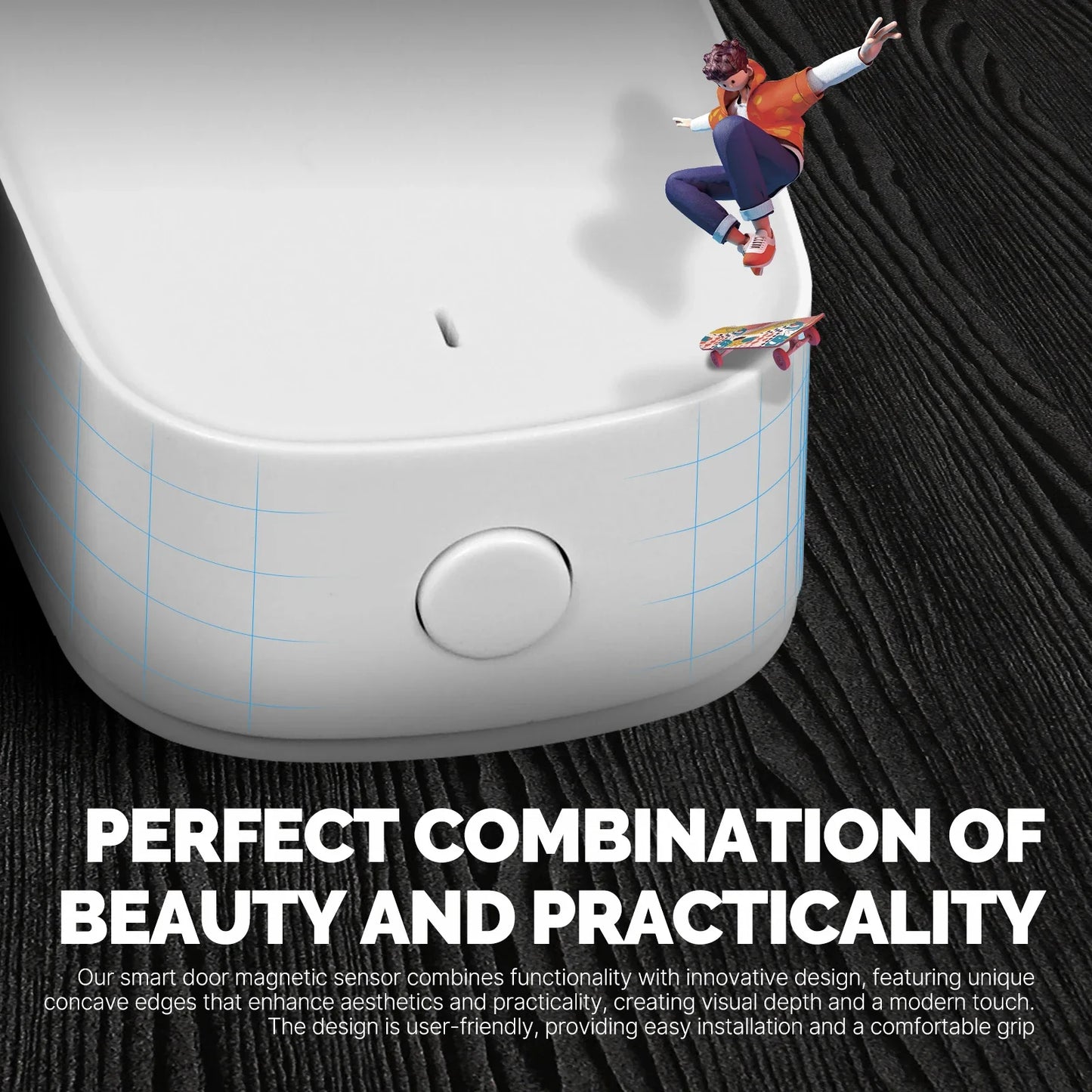 MOES Tuya ZigBee Smart Window & Door Sensor – Home Security Alarm with Remote Control via Smart Life App