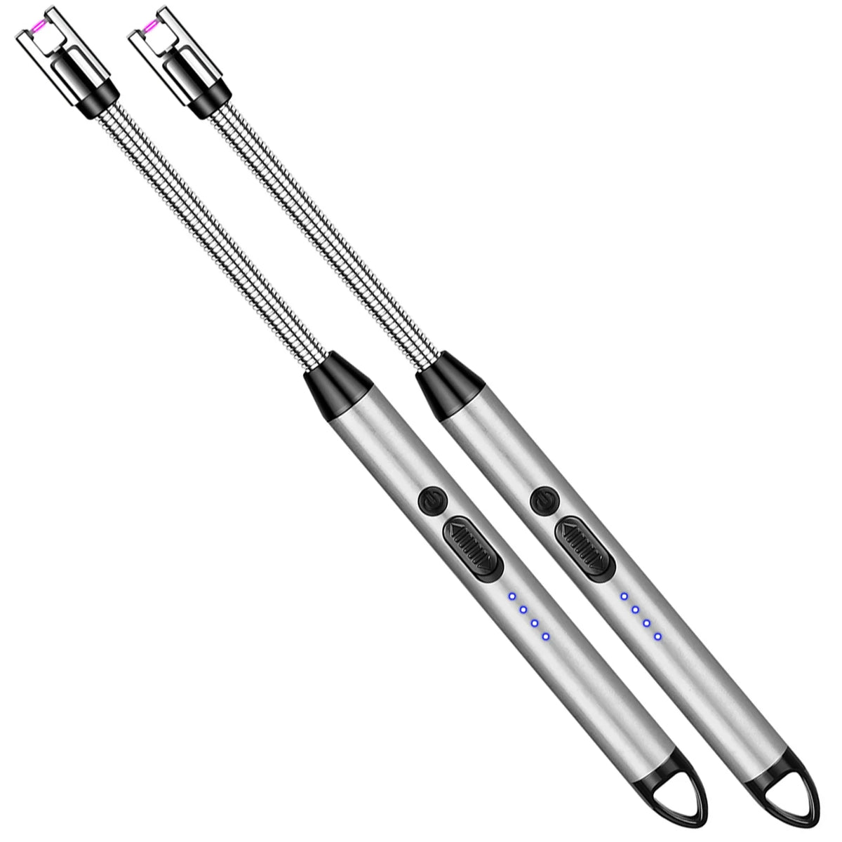 360° Type-C Rechargeable Windproof Plasma Lighter – Curved Flameless USB Arc Ignition Tool for BBQ, Kitchen, Candle & Gas Stove Use