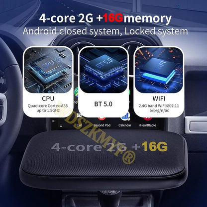 5-in-1 CarPlay AI Box – Wireless Android Auto Adapter and Multimedia Player for YouTube, Netflix, and Auto Connect