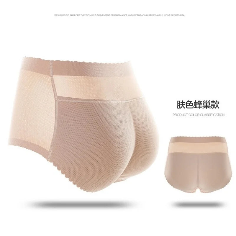 Padded Butt Lifter Underwear - Women's High Waist Body Shaper, Breathable Tummy Control Panties with Butt Enhancer, Push-Up Design
