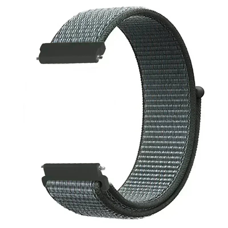 22mm Sport Nylon Loop Watch Band – Breathable Replacement Wristband for NORTH EDGE APACHE-46 Smartwatch, Durable Adjustable Strap