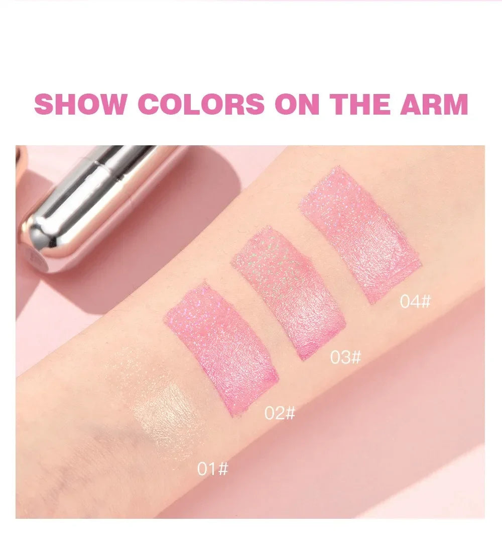 Soft Jelly Color-Changing Lipstick – Glossy Hydrating Glitter Lip Balm with Sparkling Red Shade