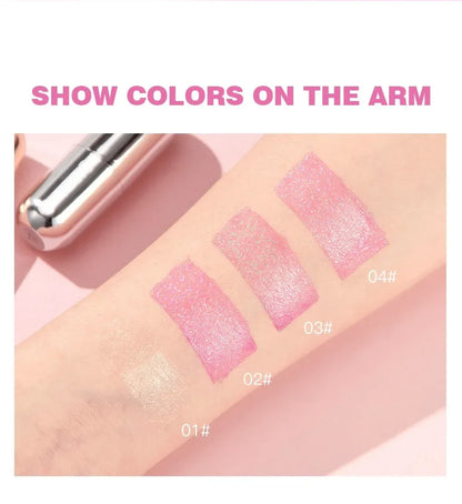 Soft Jelly Color-Changing Lipstick – Glossy Hydrating Glitter Lip Balm with Sparkling Red Shade