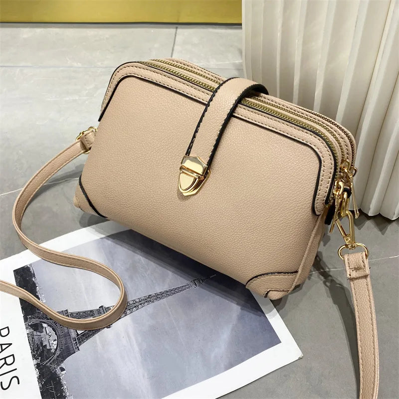 Yogodlns Women’s PU Leather Phone Shoulder Bag - Small Square Crossbody Messenger Handbag