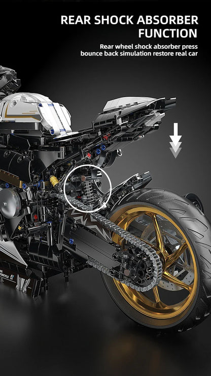 TOYLINX Alloy Motorcycle Building Blocks 2045PCS | Racing Model Toy for Kids & Gift Decoration