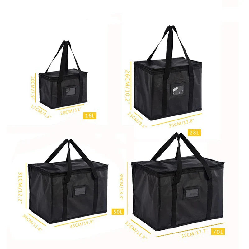 Insulated Thermal Cooler Bag — Large Drink & Food Storage Bag with Zipper, Chilled Lunch Box for Picnic & Meal Storage