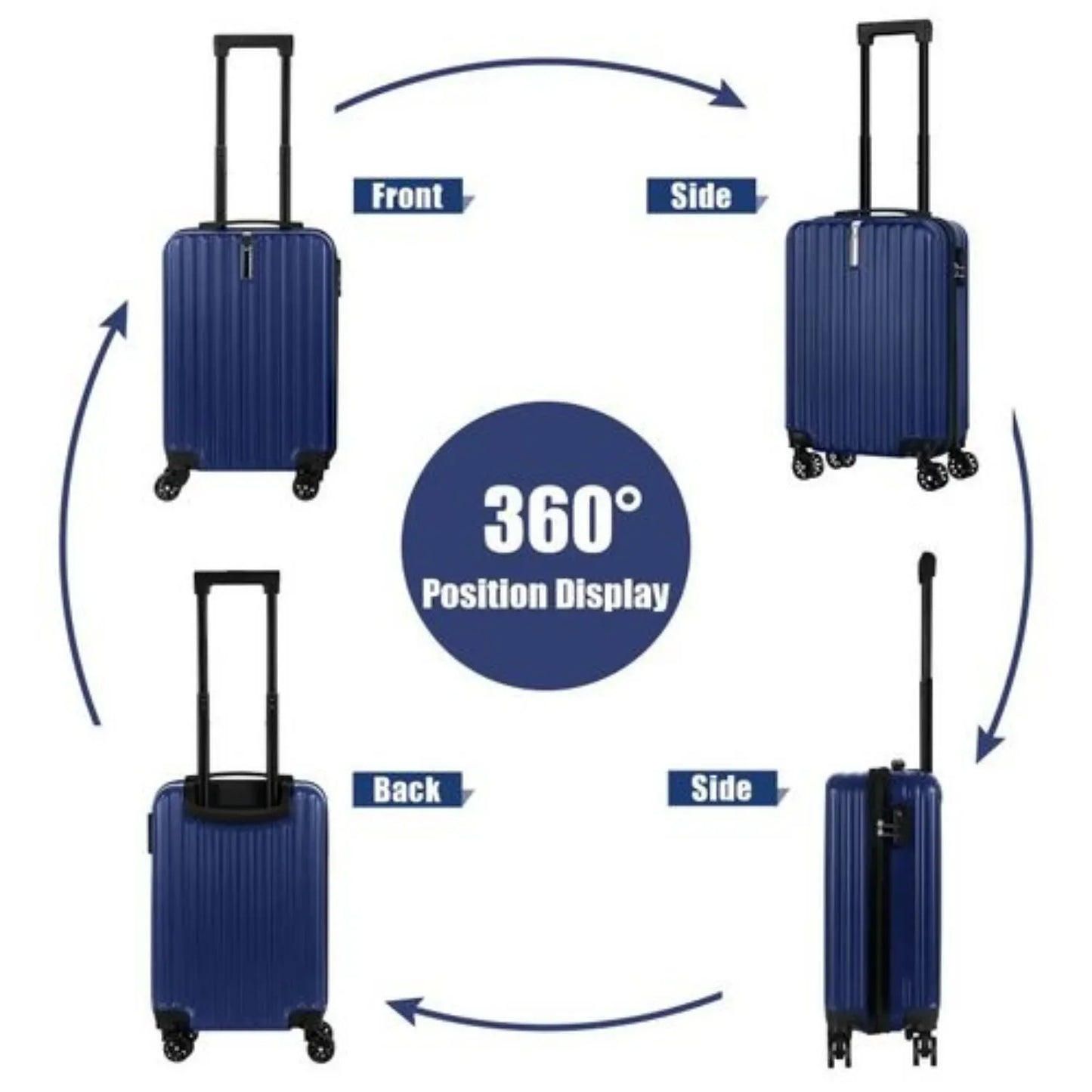 2-Piece Hardshell Luggage Set 20” + 14” – Lightweight Expandable Spinner Suitcases with 360° Wheels & TSA Lock