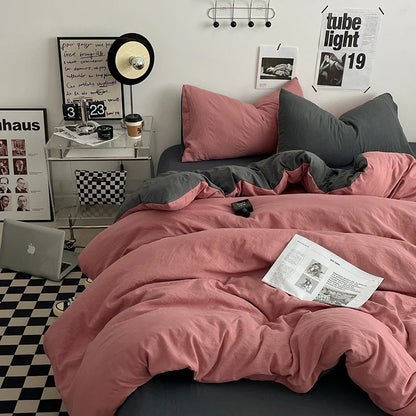 Bedding Comforter Set – Duvet Cover & Bed Sheets with Pillowcases for Queen/King Bed, Edredones de Cama