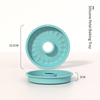 3D Silicone Cake Mold Decorating Tool for Pastry, DIY Cake Pan, Fluted Tube Pan and Airfryer Bakeware Accessories