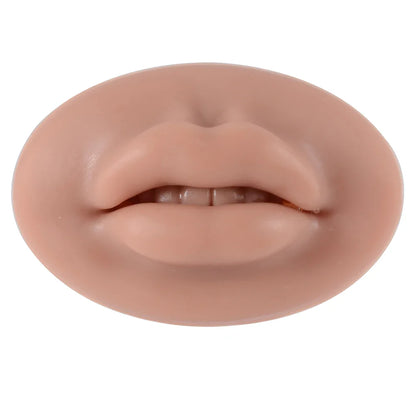 Soft Silicone Ear Nose Mouth Practice Model – Tattoo & Piercing Jewelry Display Stand with Acrylic Earring Holder Kit for Training & Showcase